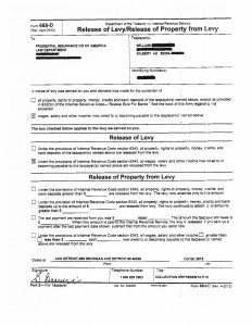 Gilbert AZ IRS Wage Garnishment Release