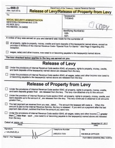 Phoenix IRS Levy Release