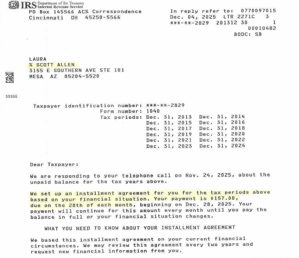 File Back Tax Returns Mesa Arizona