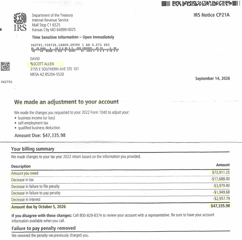 Gilbert AZ IRS Tax Abatement