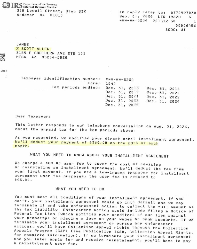 IRS Tax Help in Chandler AZ